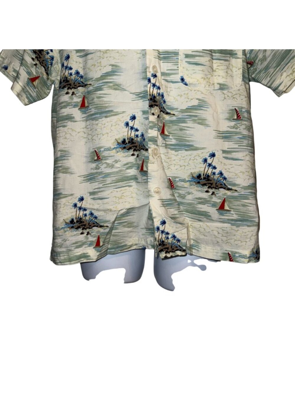 VTG Bubba Gump Button Front Shirt Mens S Hawaiian Lt Dans Aloha Gear Vacation - Picture 3 of 7